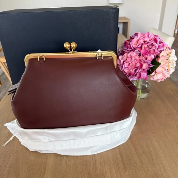 Coach Brown Clutch with Gold Accents - Picture 4 of 13